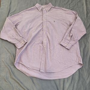 Ralph Lauren Shirt Mens Light Purple XXL Classic Button Down Long Sleeve 17.5 34